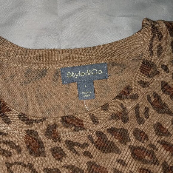 NWT Style & Co animal print lightweight Size L - Picture 3 of 5
